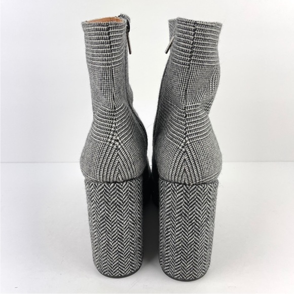 CLERGERIE Belent Wedge Boot Glen Plaid Black White ❤️ houndstooth - Picture 7 of 12